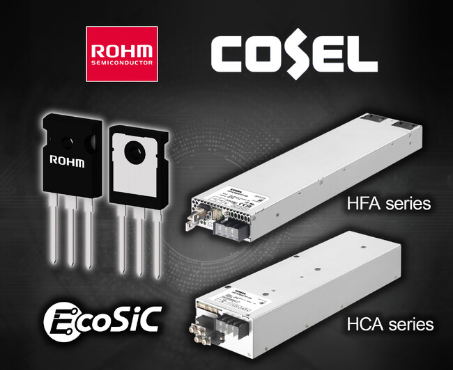 ロームのEcoSiC(TM)がコーセル株式会社の3.5kW出力AC-DC電源ユニット「HFA／HCAシリーズ」に採用