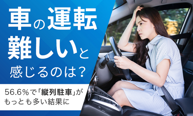 【車の運転、難しいと感じるのは？】56.6％で「縦列駐車」がもっとも多い結果に