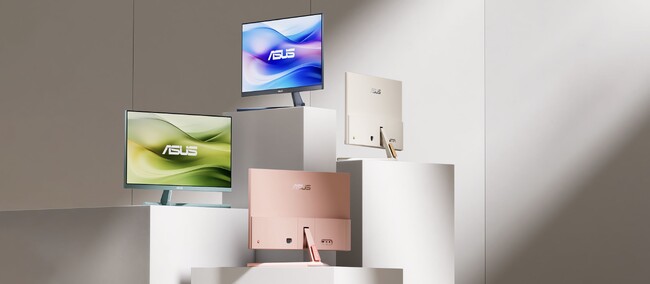 ASUSのフルHD、100Hz、HDMI、DisplayPort、USB Type-Cポート搭載のモニター「VU249CFE」「VU279CFE」を4色のカラーバリエーションで展開することを発表