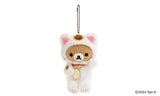リラックマ 招き猫ぶらさげぬいぐるみが登場！