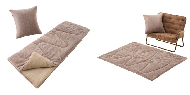 まるでラビットファーのような極上のふわふわ感！リバーシブル＆連結すると親子で寝られる「丸洗いラビットファータッチシュラフ・0」新発売！