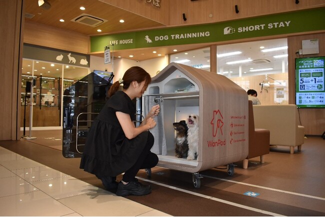 愛犬専用特別個室「WanPod（ワンポッド）」のシェアリングサービス イオンペットが運営するペテモ2店舗で実証実験