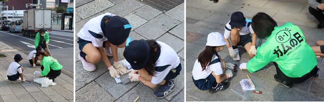 小学校の児童が清掃活動に参加。東京・銀座『ガム取り清掃活動』を実施