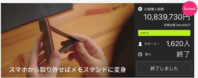 「MOFTインスピレーションスタンド&ノート」一般販売開始、Makuakeにて目標金額の2167%突破