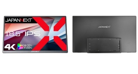 JAPANNEXTが18.5インチのIPSパネルを搭載した4Kモバイルディスプレイを64,980円で10月25日(金)に発売 JAPANNEXTが18.5インチのIPSパネルを搭載した4Kモバイルディスプレイを64,980円で10月25日(金)に発売