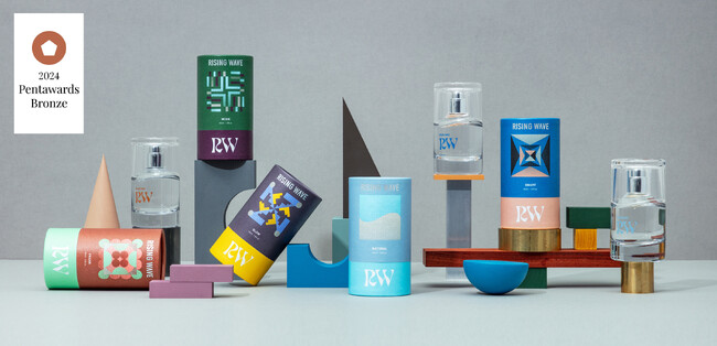 メンズフレグランスブランド「ライジングウェーブ」が世界的なデザイン賞「Pentawards2024」でブロンズを受賞