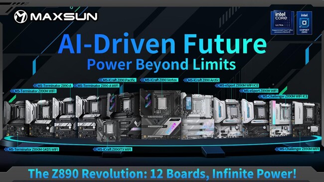 【MAXSUN】最新のZ890シリーズ・マザーボード12モデルを発表!