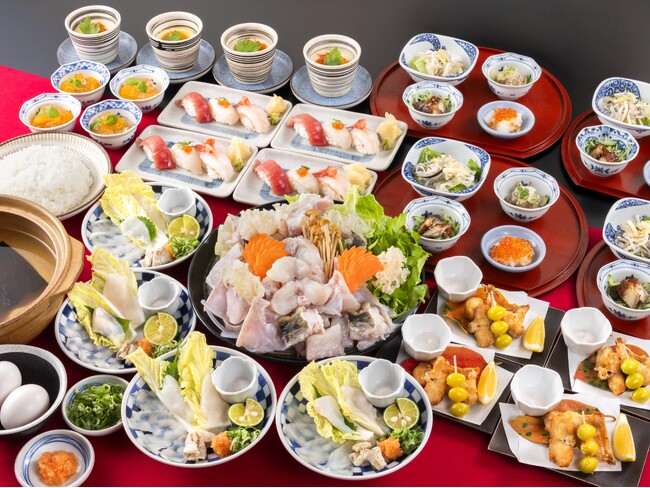 【すしの和】忘年会にも最適な豪華料理の共演が楽しめる新コースが登場！「寿司屋のとらふぐ『福』コース」11月1日より提供開始