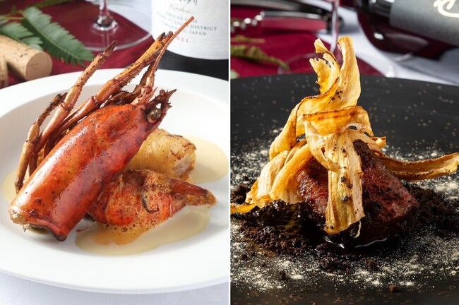 薪焼きレストランでクリスマスディナーコースを提供！エントランスには九州の工芸品を飾りつけたクリスマスツリーを設置／ザ ロイヤルパーク キャンバス 福岡中洲