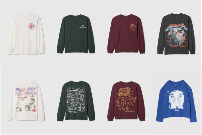 Gap、レジェンドアーティストとのキッズ向けコラボレーションTシャツを発売