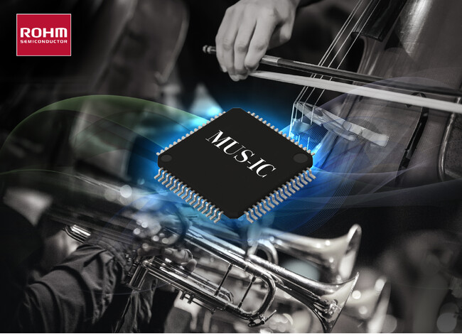 ローム独自のHDモノラルモードを搭載！ハイレゾ音源再生に適したMUS-IC(TM)シリーズのオーディオDACチップ第2世代品を開発