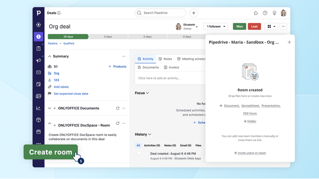 Pipedrive用ONLYOFFICE DocSpace統合アプリをリリース