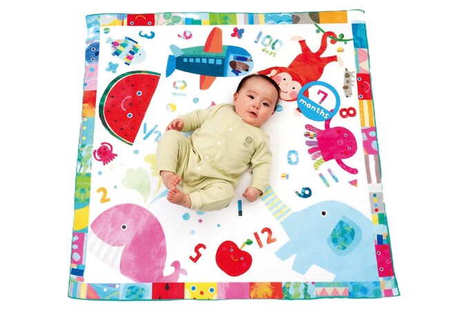 お子さまの成長記録を簡単にかわいく残せる『月齢フォトを撮ろう! すくすくタオルケット』発売