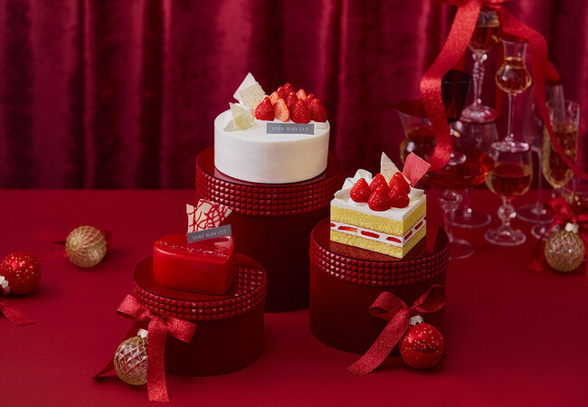 真っ赤にきらめく2024新作クリスマスケーキコレクション。いちごスイーツ専門店「VERY RUBY CUT」