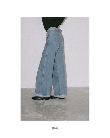 【L'ECHOPPE】pan EX DENIM BAGGY ROLL PANTS
