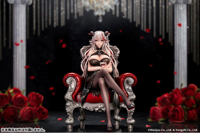 『アズールレーン』より、「エーギル」が6周年記念イラスト「エーギル 薔薇色の盛典Ver.」の姿でフィギュア化。あみあみにて予約受付中。