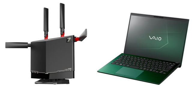 Wi-Fi 7 対応ルーター「WXR9300BE6P」とVAIO PC間で、6GHz帯通信の高速通信を実現