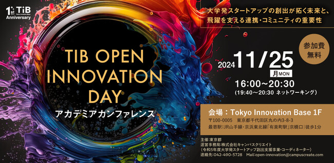 TIB OPEN INNOVATION DAY アカデミアカンファレンス開催！
