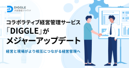 コラボラティブ経営管理サービス「DIGGLE」がメジャーアップデート。現場のあらゆる管理数値が財務指標に自動連動し、経営と現場の距離を縮める経営管理を実現