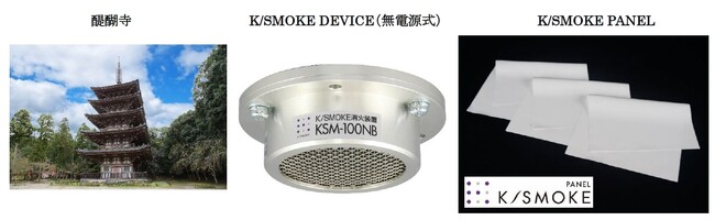 国宝・重要文化財防火に革新の一手を　開創1150年を迎える火災の被災経験を持つ世界遺産・總本山醍醐寺　自己消火型消火剤『K/SMOKE』導入