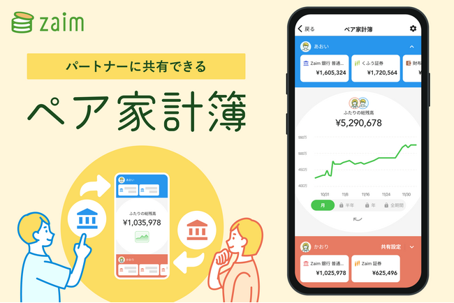 「家計円満」のカギは家計状況の共有だった！家計簿アプリ「Zaim」 にふたりで管理する新機能「ペア家計簿」登場