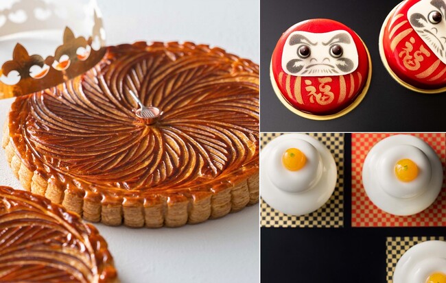 売り切れ必至の「ガレット・デ・ロワ」や “だるま”モチーフのケーキやパフェまで、新年のお祝いにかかせない新春スイーツを販売