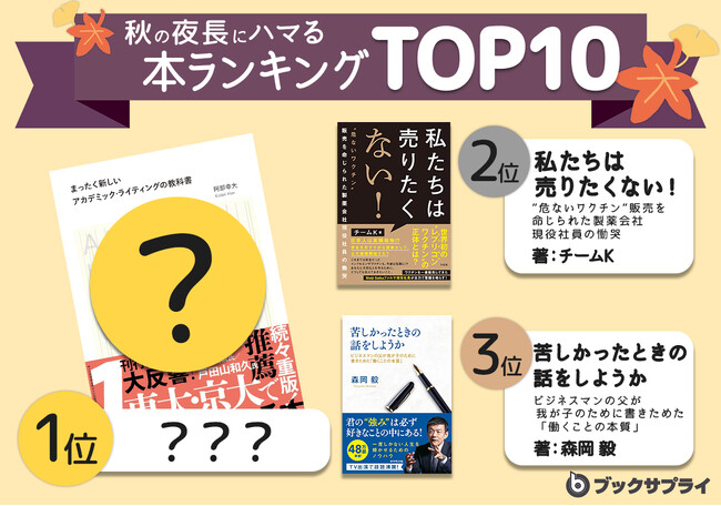 「読書の秋はこれで決まり！」秋の夜長にハマる本ランキングTOP10