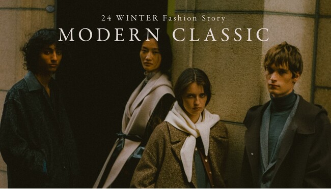 ナノ・ユニバースより、冬のシーズンビジュアル「24 WINTER Fashion Story MODERN CLASSIC」が公開