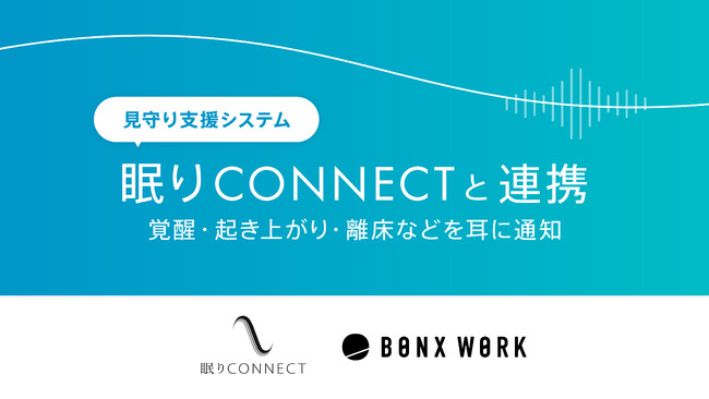 介護施設向け見守り支援システム「眠りCONNECT」と「BONX WORK」が連携、覚醒・起き上がり・離床などを耳に通知