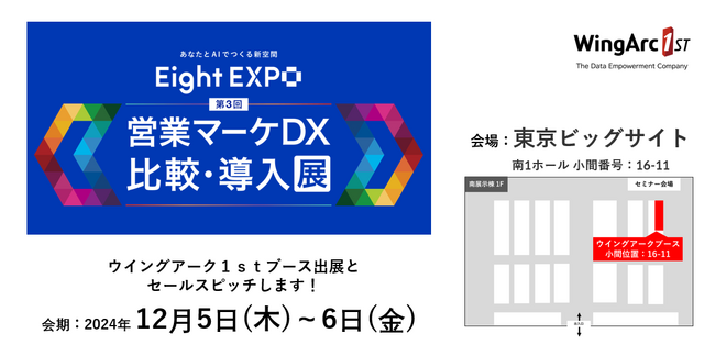 ＜１2月5日（木）、12月6日（金）＞「第3回 Eight EXPO 営業マーケDX比較・導入展」 に出展