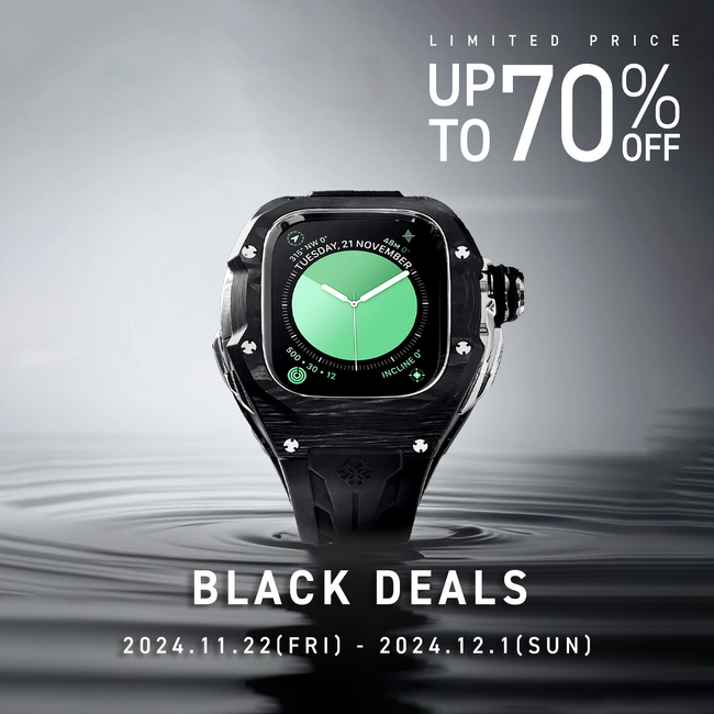 【最大70％OFF】高級アップルウォッチケースブランド「ゴールデンコンセプト」日本公式サイトにて、期間限定キャンペーン「BLACK DALES」を開催。