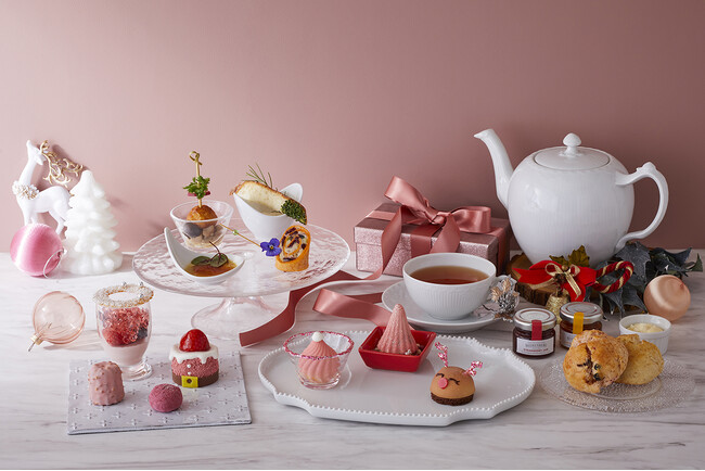 【スイスホテル南海大阪】クリスマスをピンクで華やかに彩る「Festive Pink Afternoon Tea」2024年12月1日（日）～25日（水）開催
