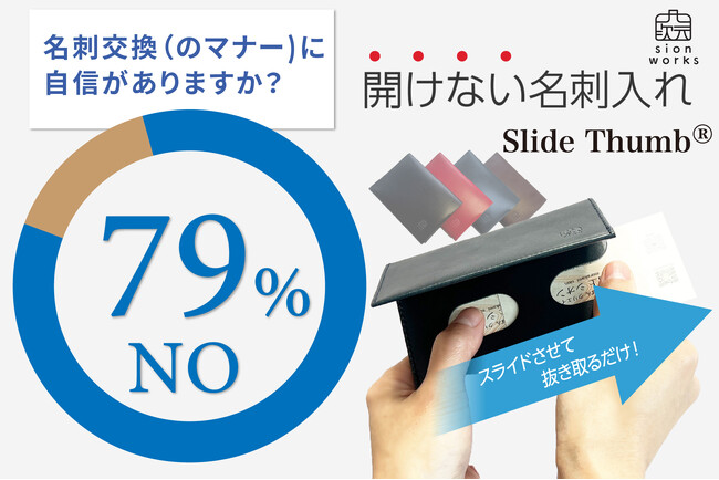 名刺交換に自信がない人は約8割！ “1秒で好印象” スマートな名刺交換をサポートする『Slide Thumb』アンケート調査を実施
