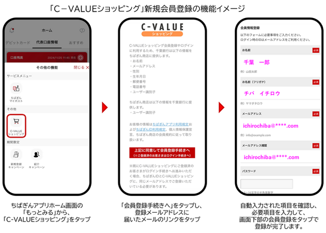 「ちばぎんアプリ」への「C-VALUEショッピング連携機能」の追加について