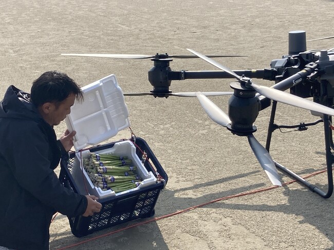 トルビズオン、FlyCart30を用いた佐賀県白石町での農産物配送実験に成功