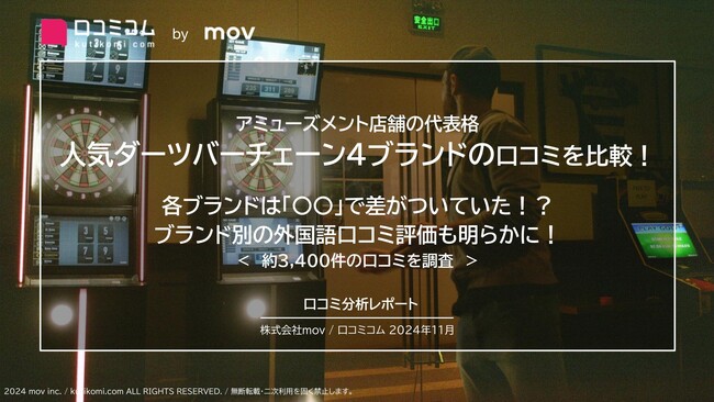 人気ダーツバーチェーン4ブランドの口コミを比較！ 各ブランドは「〇〇」で差がついていた！？