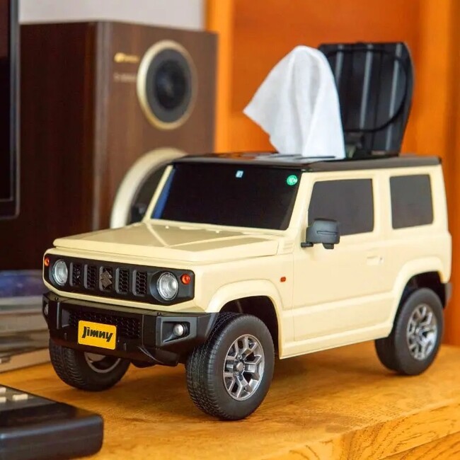 『JIMNY型 ウェットティッシュケース』が日本自動車博物館に登場