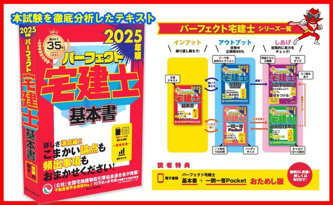 【刊行から35周年】人気と実績を兼ね備えた宅建士受験テキスト『2025年版 パーフェクト宅建士基本書』が12月9日発売！