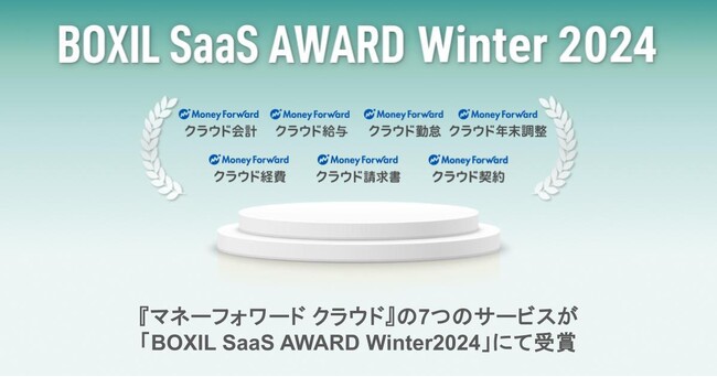 『マネーフォワード クラウド』、「BOXIL SaaS AWARD Winter 2024」にて受賞