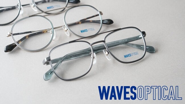 アメリカ西海岸の海や空、ヴィンテージ木材から着想を得たアイウェア「WAVES OPTICAL」新作登場