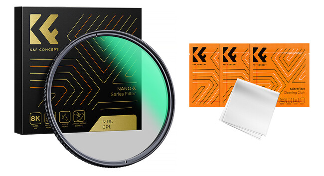 K＆F Concept CPLフィルター V1 Nano-Xシリーズ 37～127mm １８種 販売開始