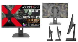 JAPANNEXTが23.8" IPSパネル 200Hz/0.5msに対応した、カモフラージュ(迷彩柄)フルHDゲーミングモニター2機種を12月6日(金)に発売