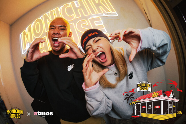 atmos pinkよりアーティストMONY HORSEが手掛ける『MONICHIKI HOUSE』とのコラボレーションアパレルが発売 