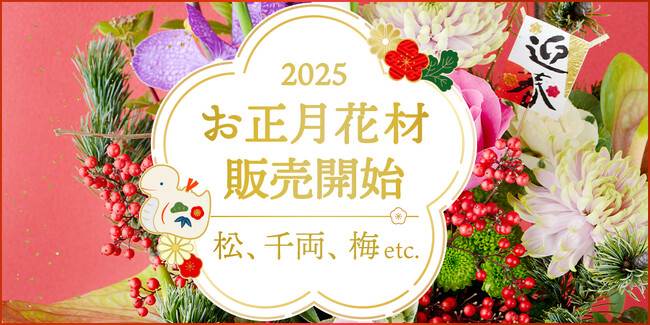 【お正月花材　販売開始！】松・千両・梅を始め、豊富な品揃え｜花の卸通販フラワースミスマーケット