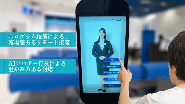 インテック、金融機関で初となるホログラム技術を使ったAIアバターによる接客の実証実験を開始