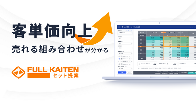 客単価向上に寄与する売れる組み合わせが分かるサービス・FULL KAITEN〈セット提案〉の提供を開始