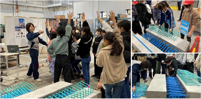 奥村組の技術研究所を地元小学生が見学