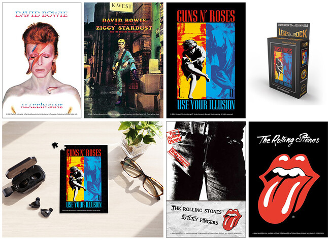 ボウイ、ガンズ、ストーンズ!ロック界のレジェンドたちが120ピースminiパズルで登場