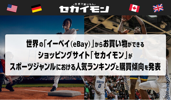 世界の「イーベイ（eBay）」からお買い物ができるショッピングサイト「セカイモン」がスポーツジャンルにおける人気ランキングと購買傾向を発表