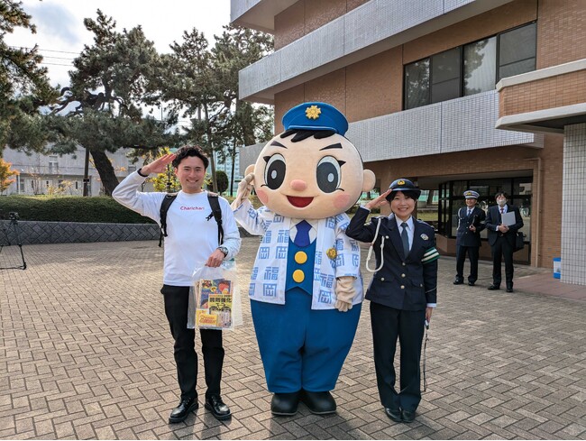 シェアサイクルサービス『チャリチャリ』、福岡県警察と西新エリアで自転車安全利用を呼びかけ
